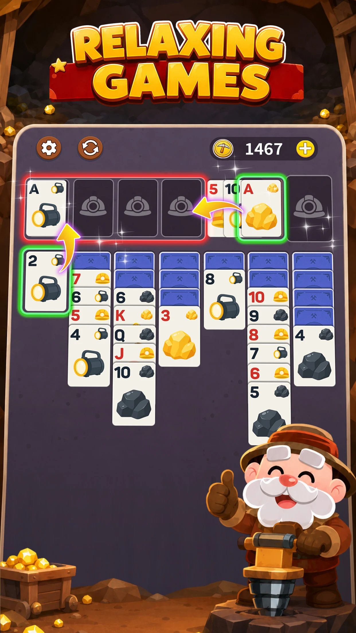 Miner Cards: Solitaire Games screenshot
